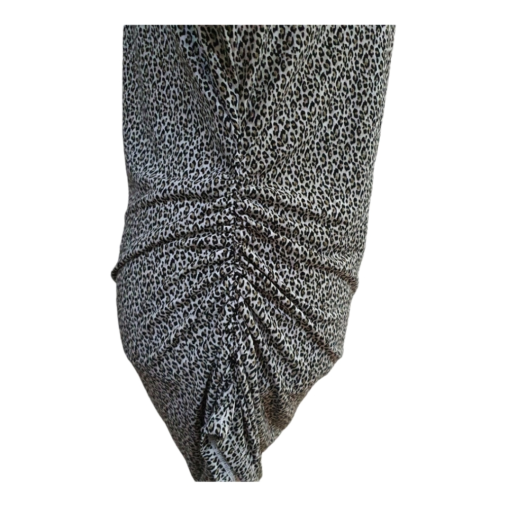 Tahari Leopard Print Ruched Top - Picture 3 of 8